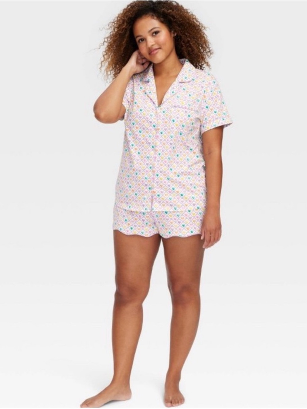 Roller rabbit x Target Exclusive geo hearts short sleeve pajamas Size 2X